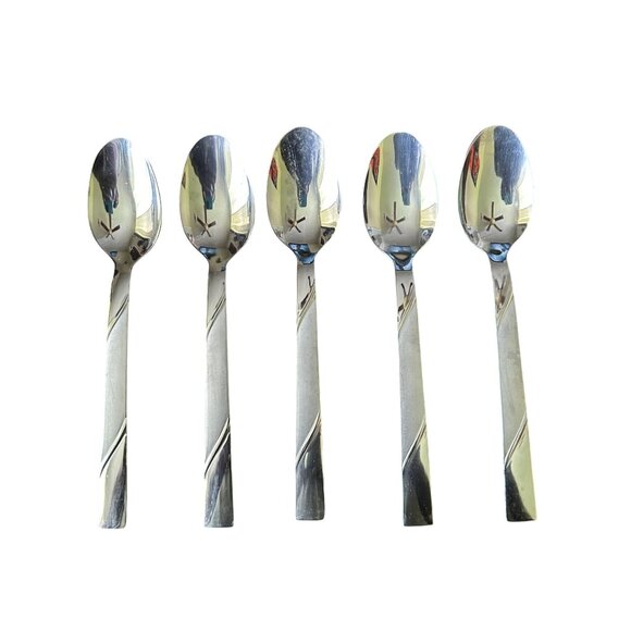 Set Of 5 Cambridge Silver Maren-Tessa Stainless Steel Soup Spoons 18/0 - Picture 3 of 5